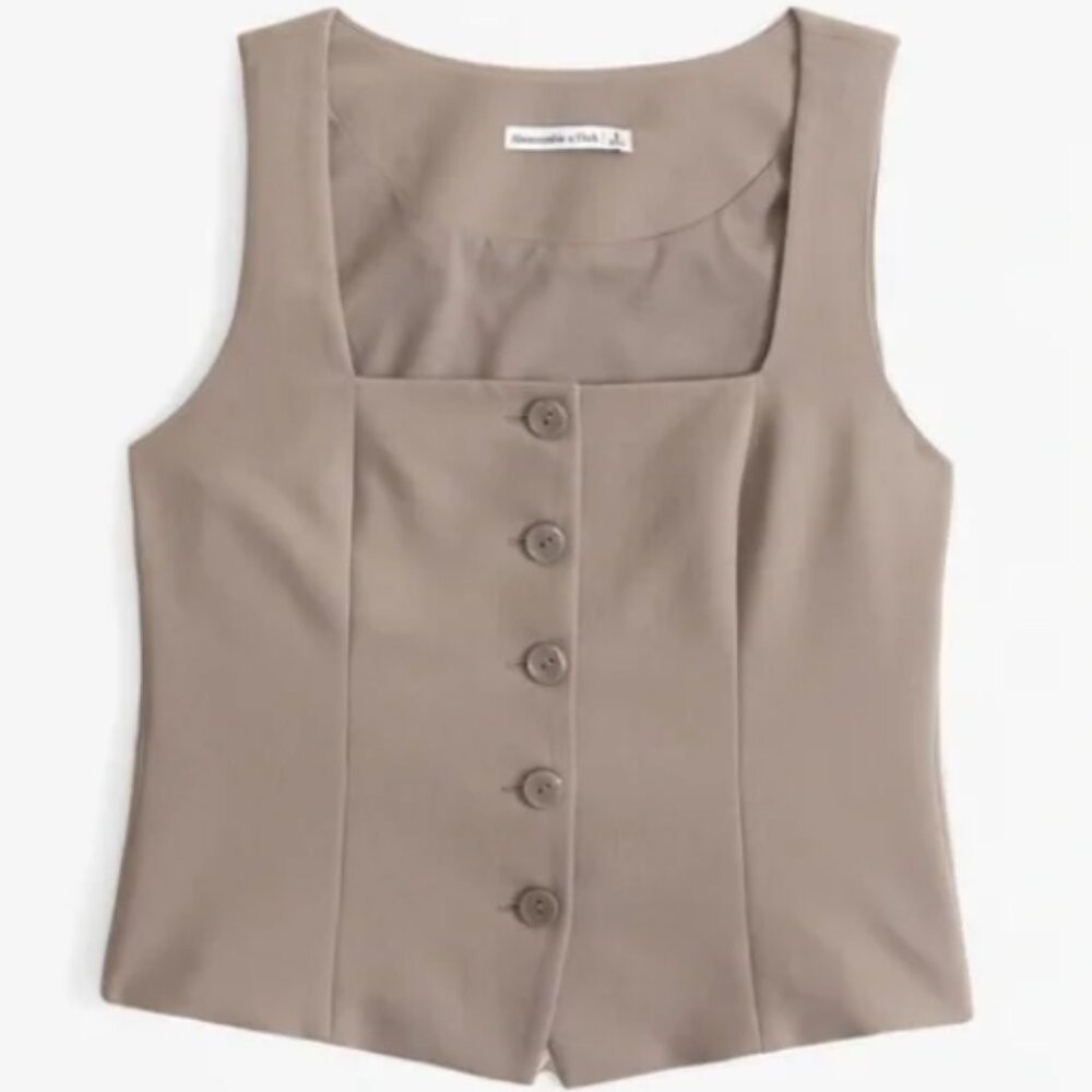 The A&F Mara Tailored Vest Squareneck Top